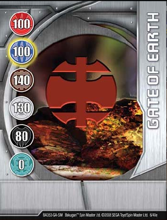 Gate Of Earth 6 48e Bakugan 1 48e Card Set
